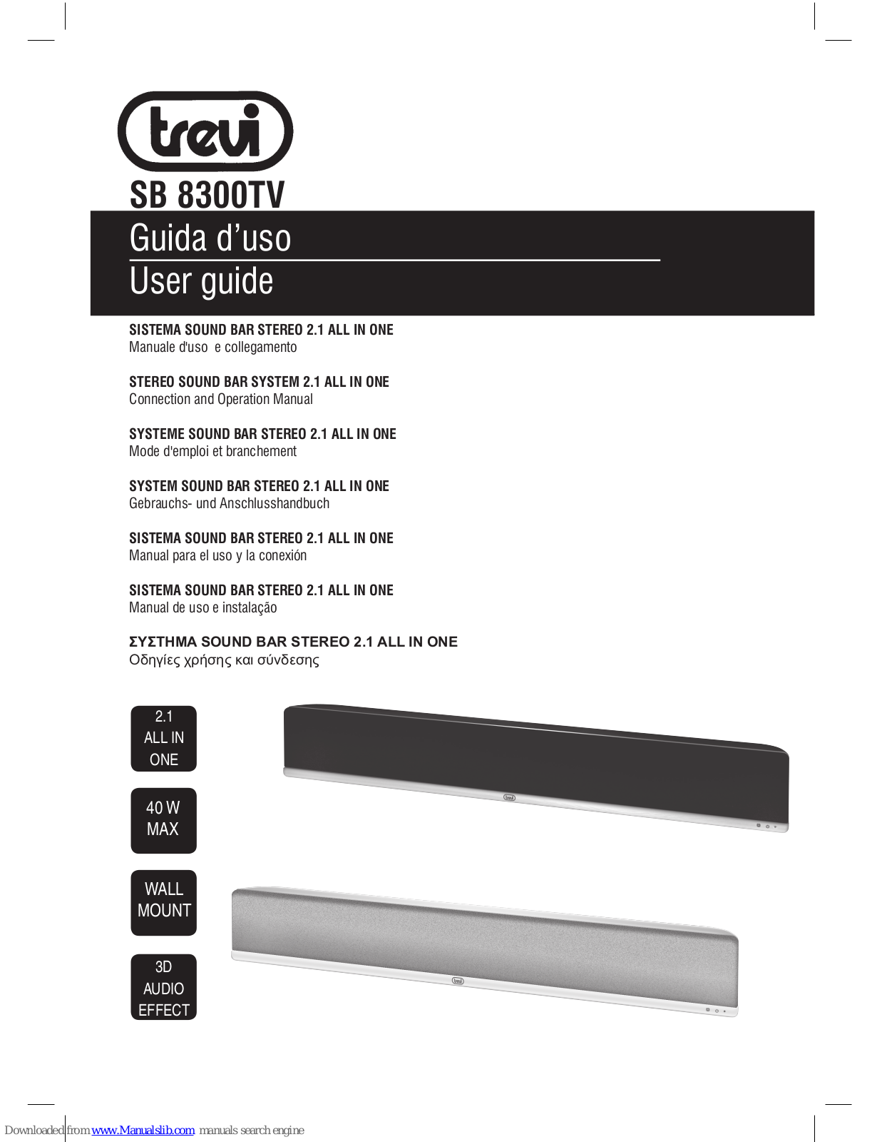 Trevi SB 8300TV User Manual - ManualMachine.com