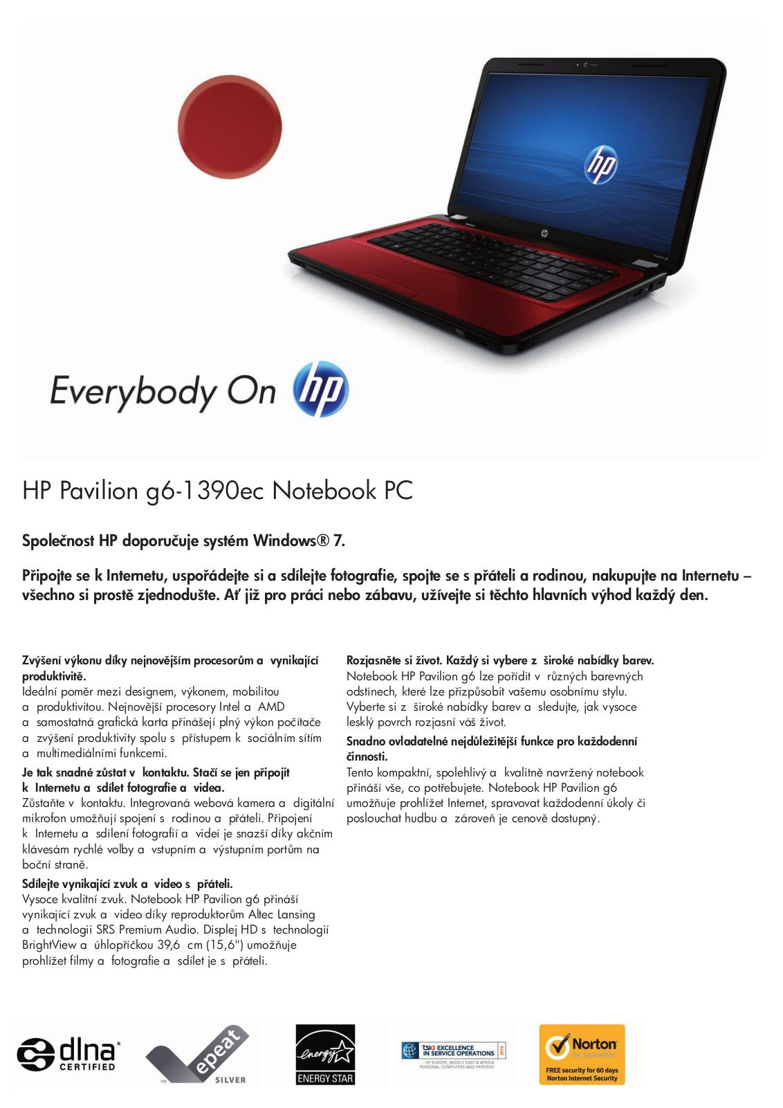 HP Pavilion g6-1390ec User Manual