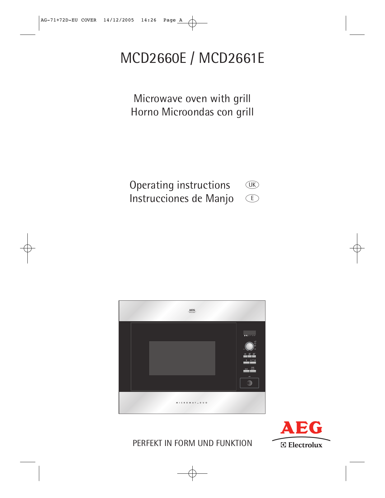 AEG MCD2661E-W, MCD2661E-B Manual