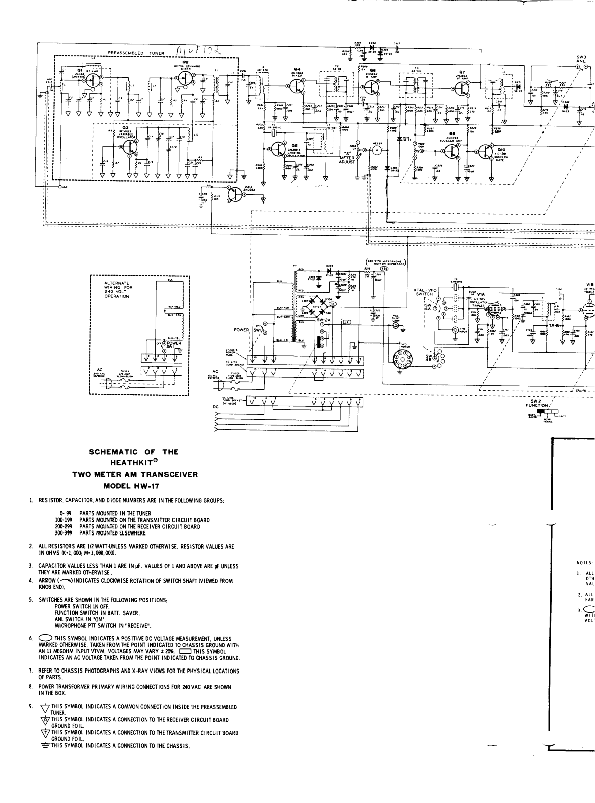 Heath Company HW-17 Schematic