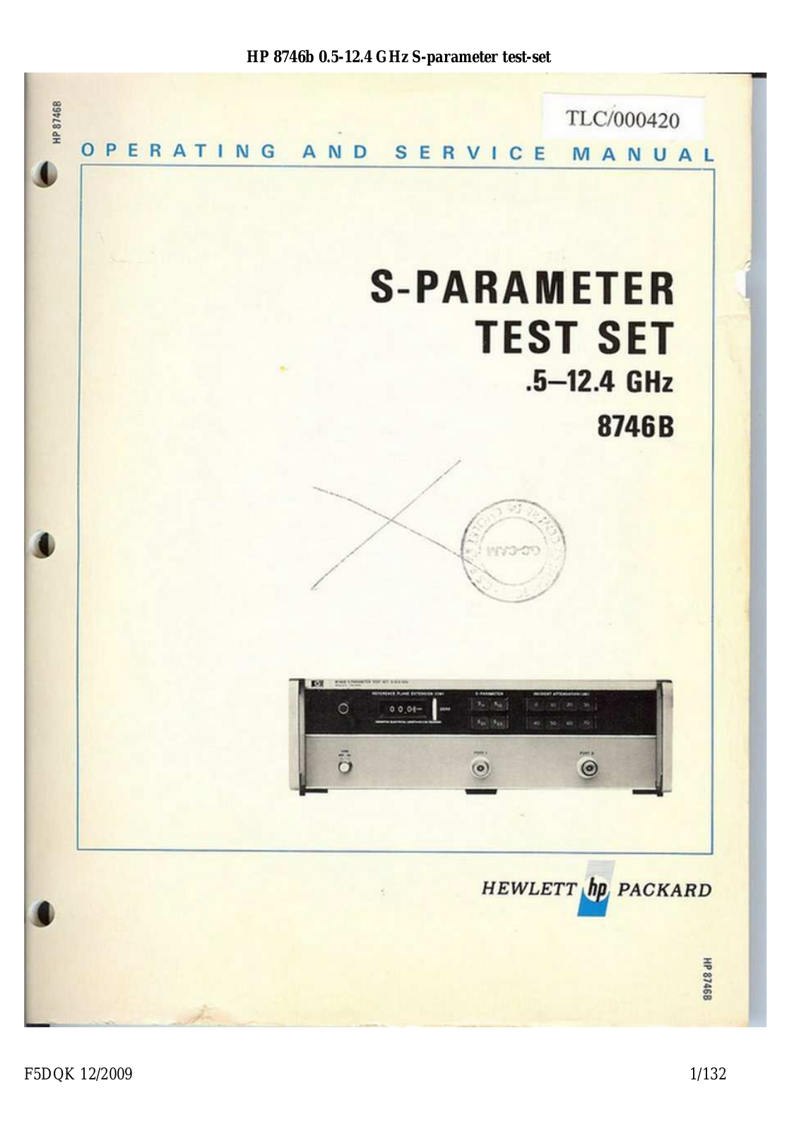 HP 8746B Service Manual