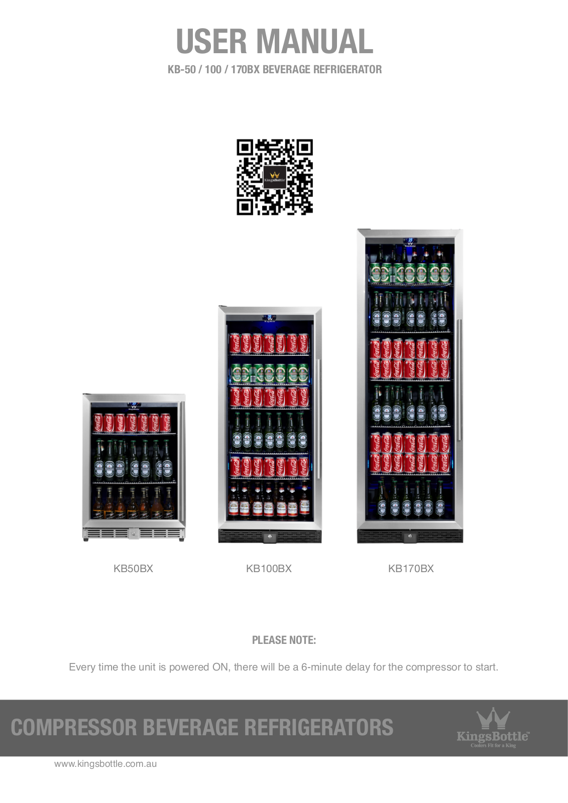 KingsBottle KBU100BXSSRHH, KBU50BXSSRHH, KBU170BXSSLHH User Manual