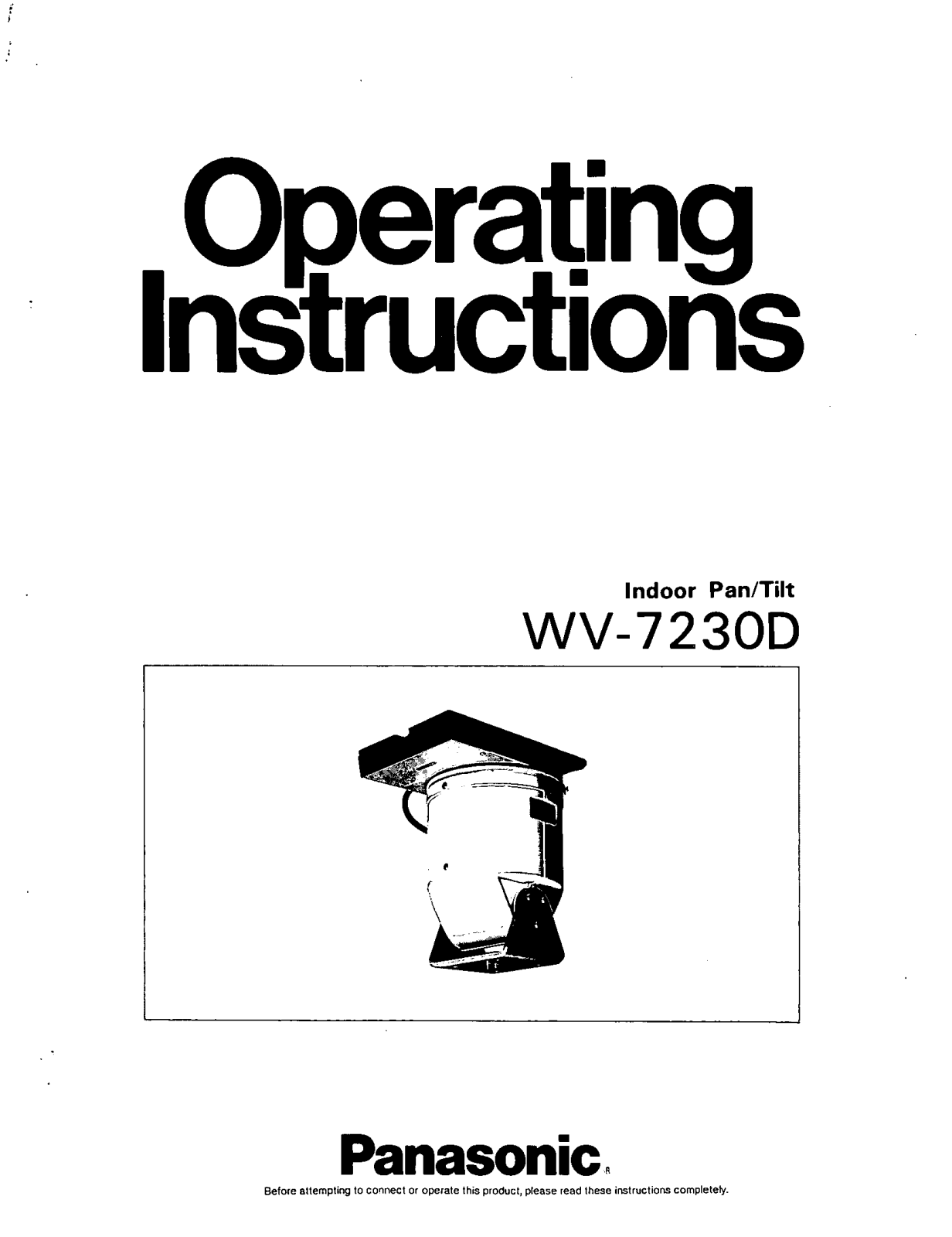 Panasonic WV-7230D User Manual