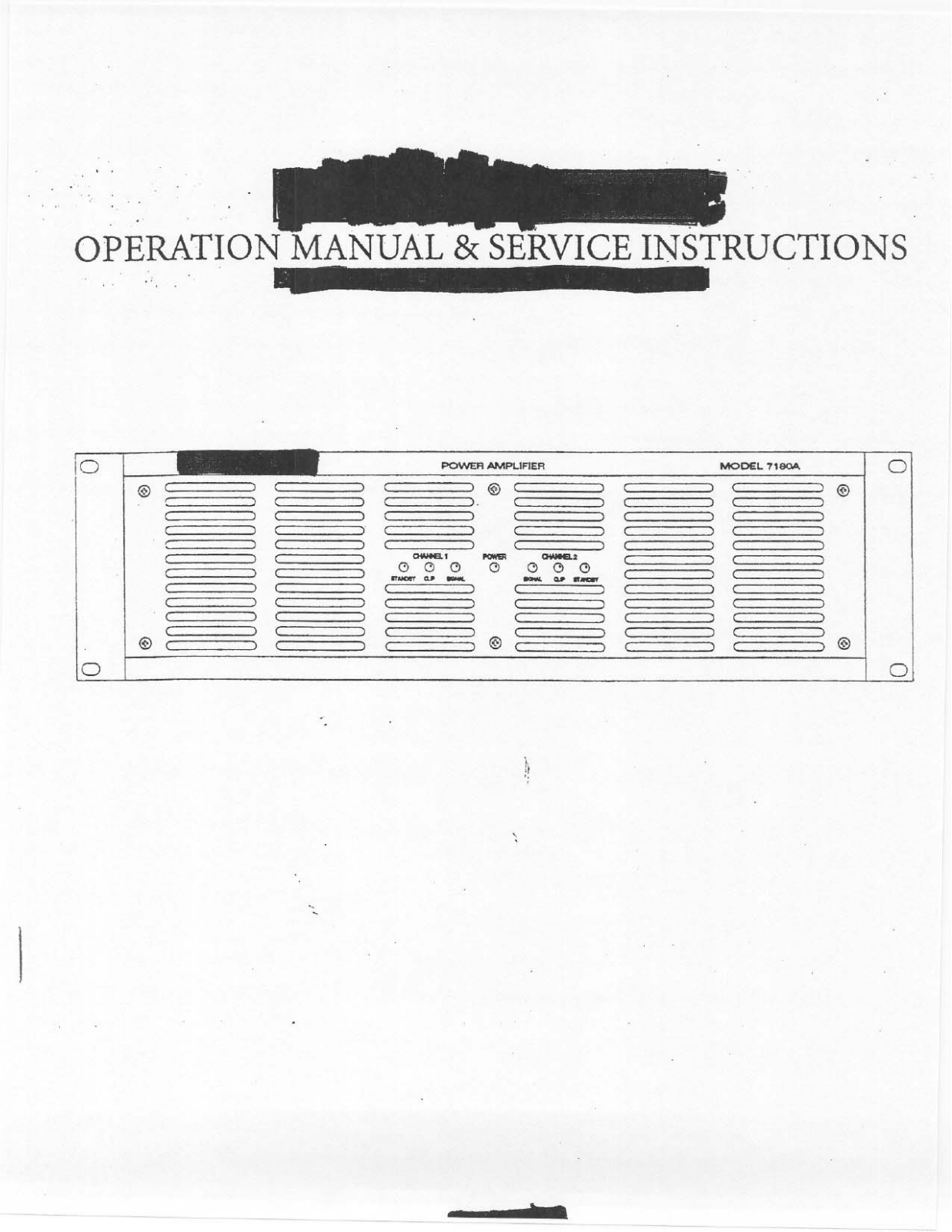 Electro-Voice AP-2800 Owners manual