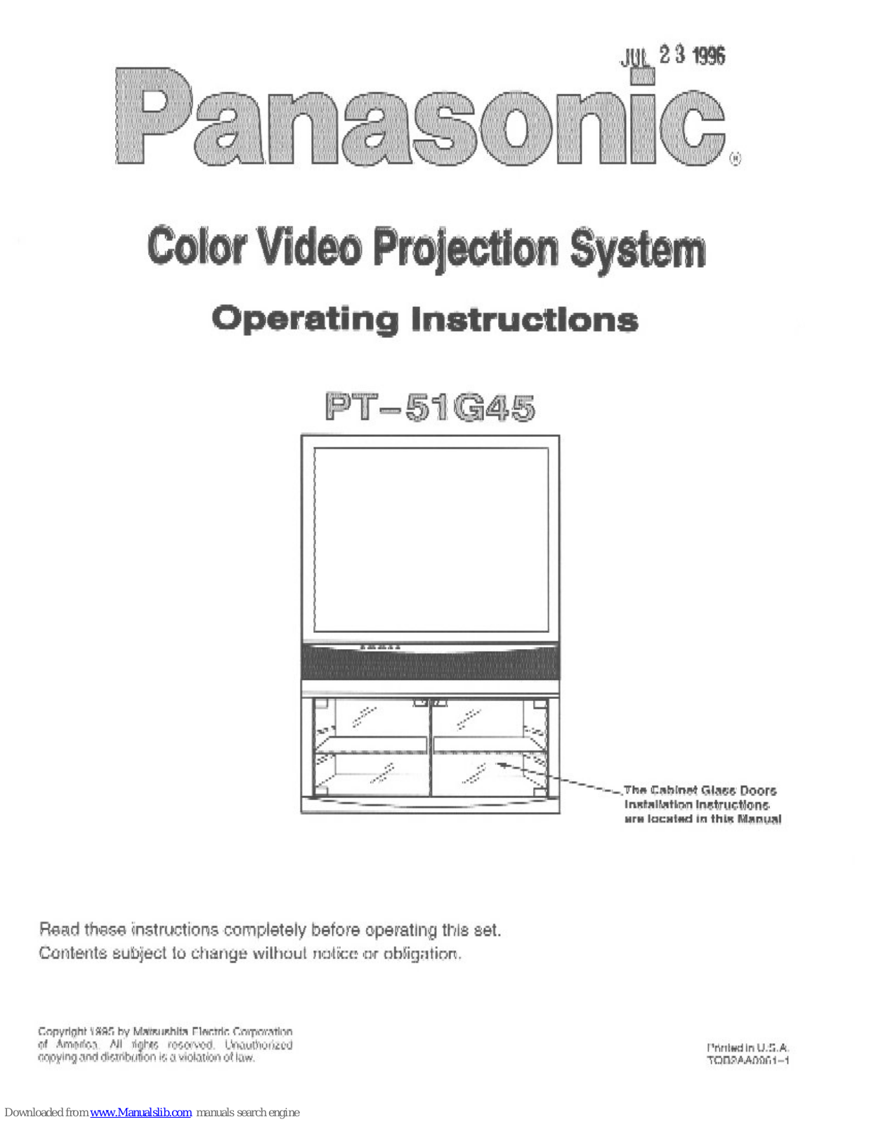 Panasonic PT51G45U - 51