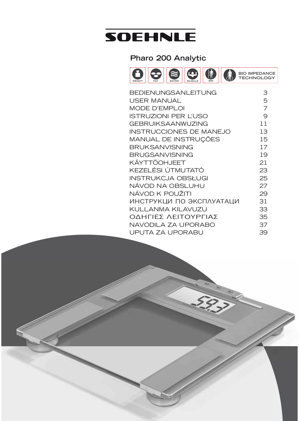 Soehnle Pharo 200 Analytic User Manual