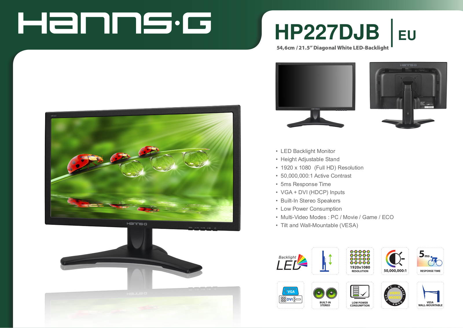 HANNS.G HP227DJB Datasheet