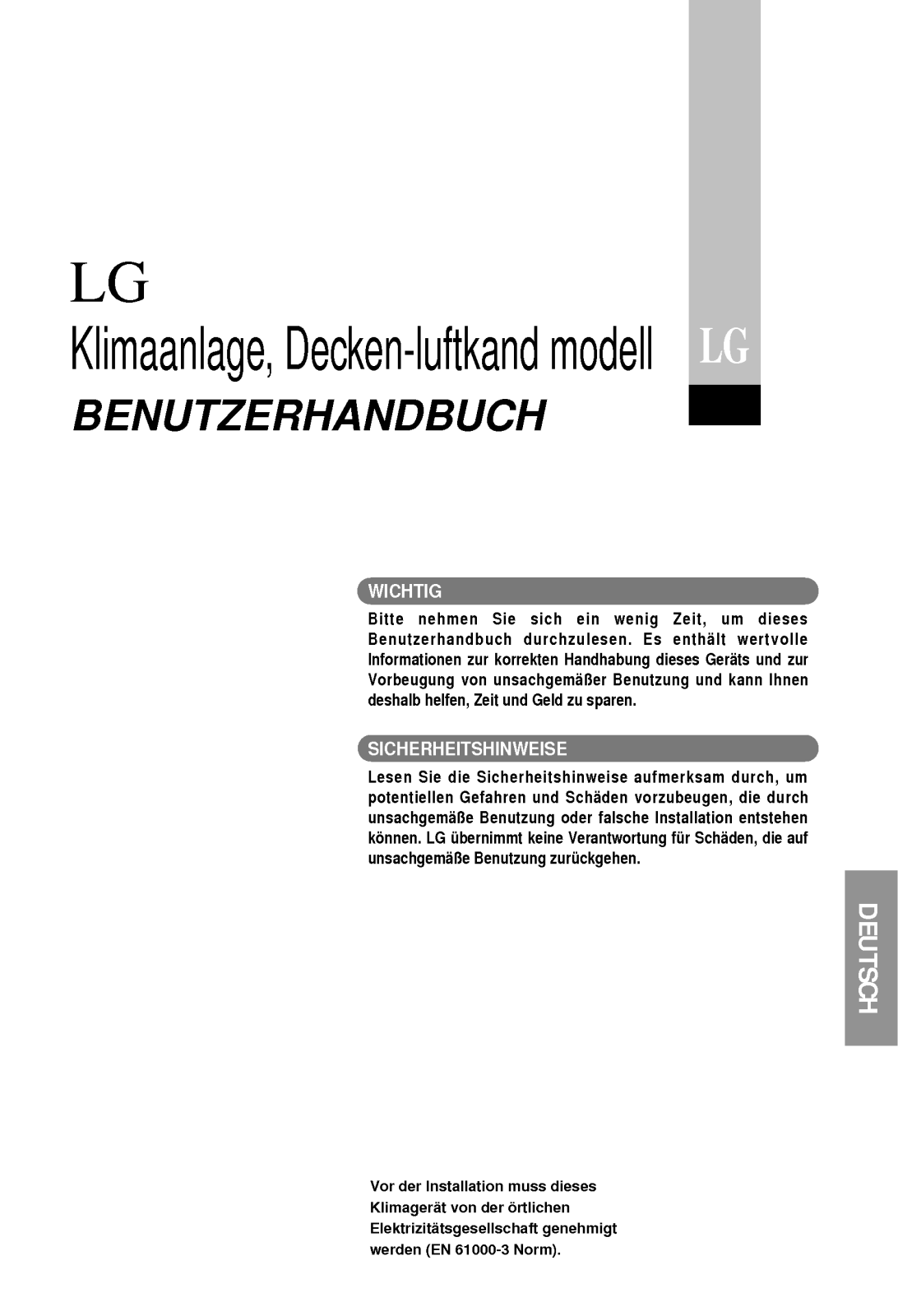 Lg LB-H1860RH, UB36AC, LB-G3680RH, LB-H2460RH, ABNH368GLAA User Manual