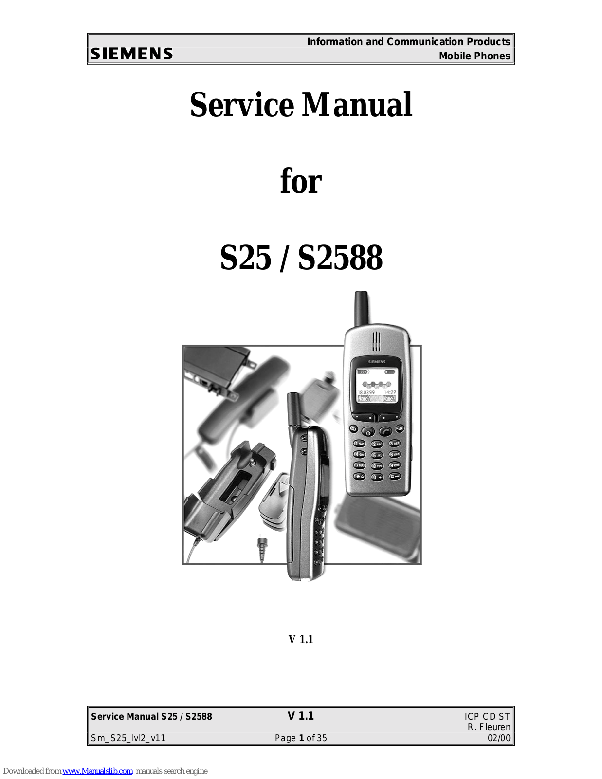 Siemens S2588,S25 Service Manual