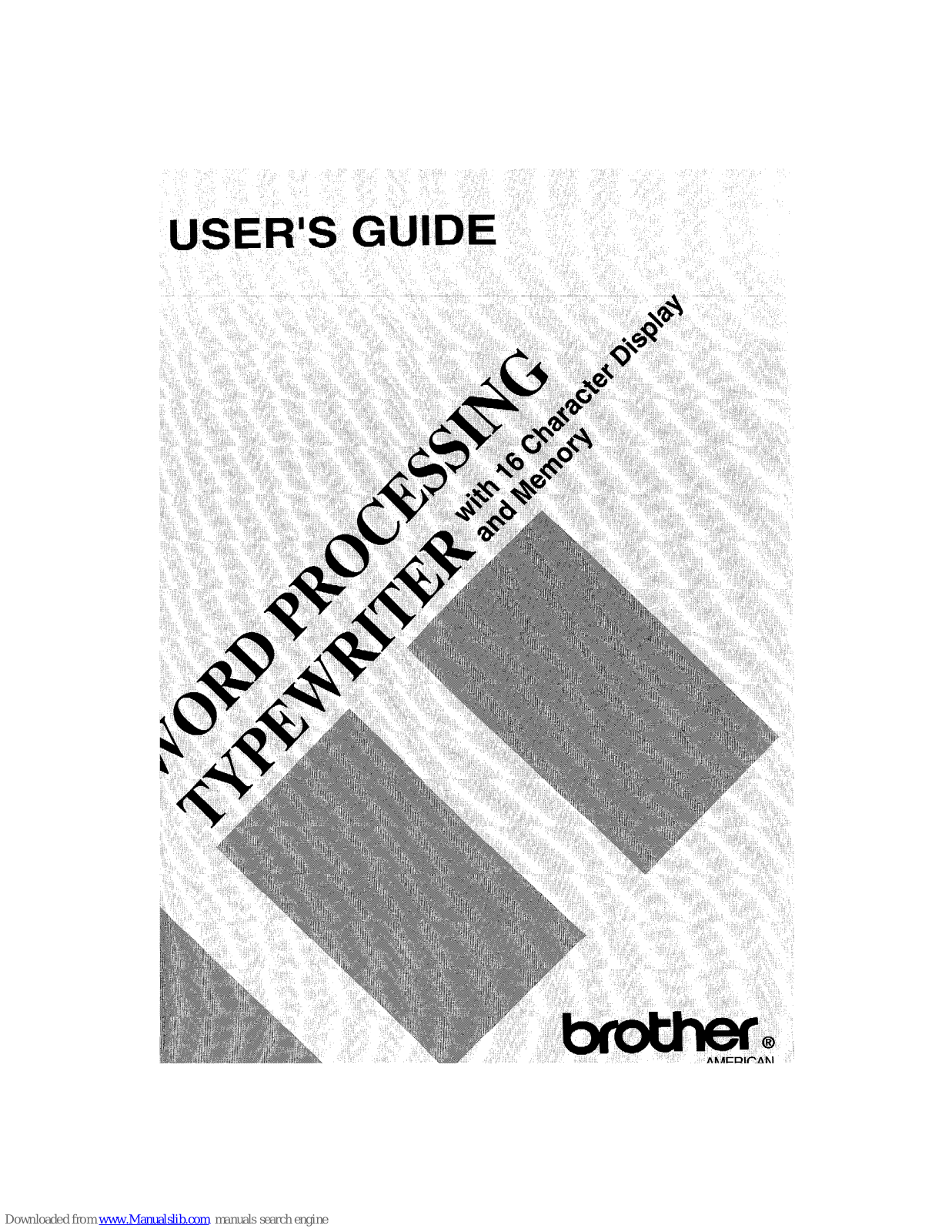 Brother ML-500 - Electronic Word Processing Typewriter User Manual