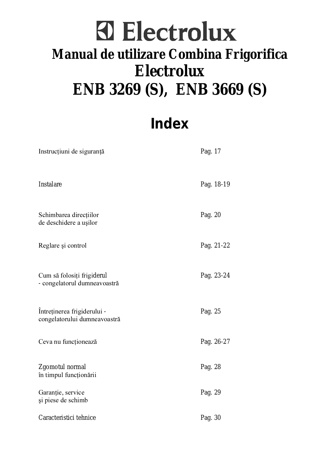 AEG ENB3269, ENB3669 User Manual