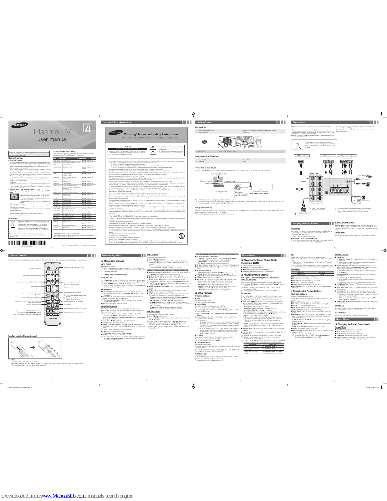 Samsung PA43H4000, PA43H4100 User Manual