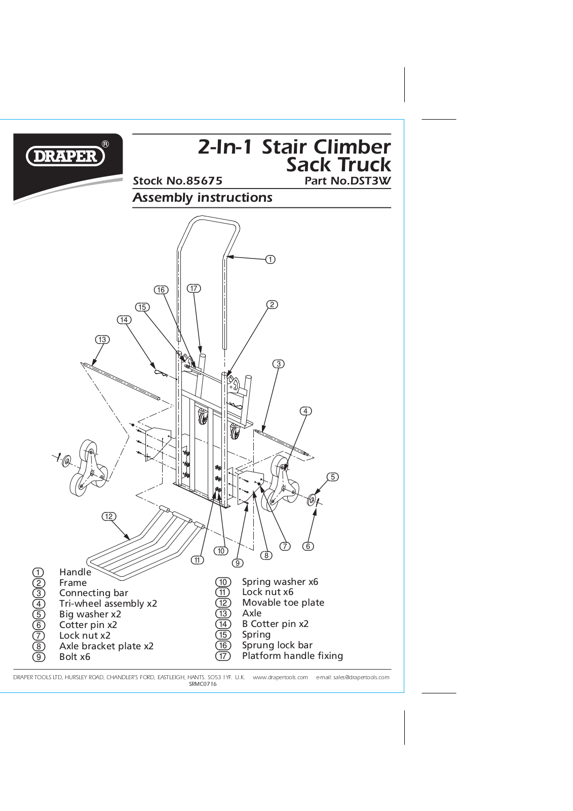 Draper Tools 85675 Instructions - ManualMachine.com