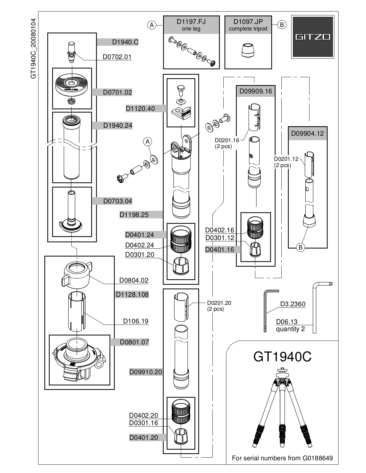 Gitzo GT1940C User Manual