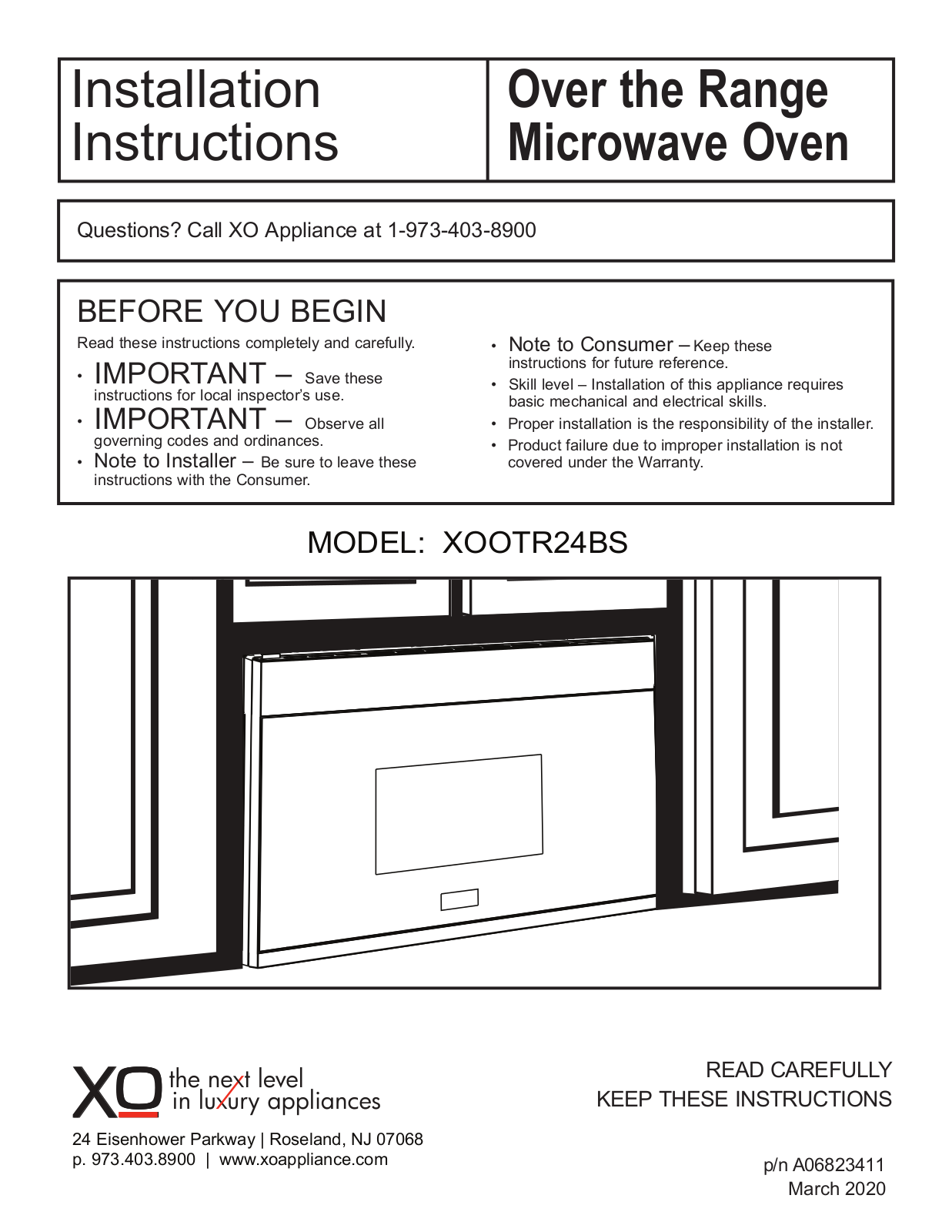 XO XOOTR24BS User Manual