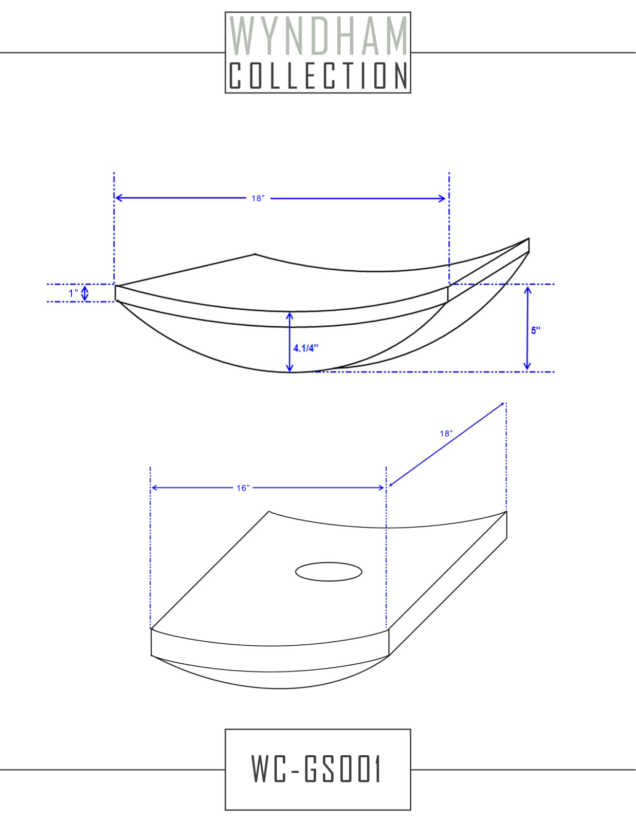 Wyndham Collection WCGS1 Specifications