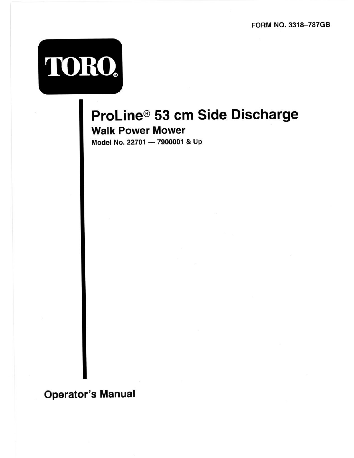 Toro 22701 Operator's Manual