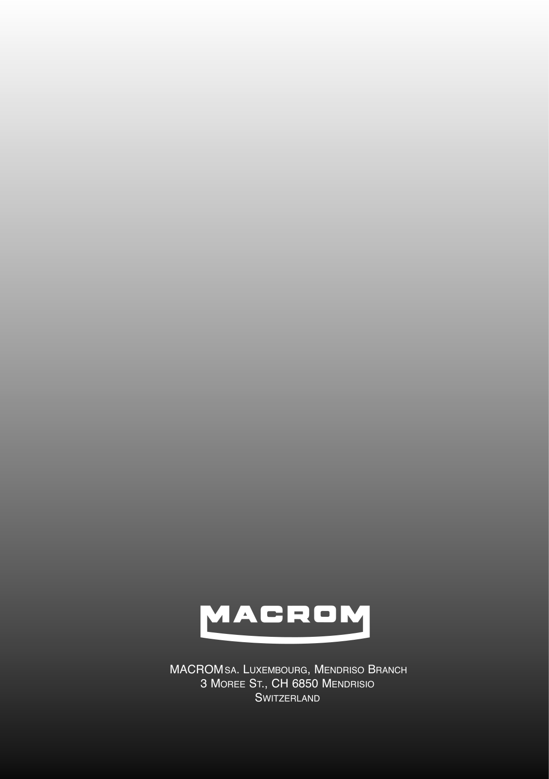 Macrom M2A500D User Manual