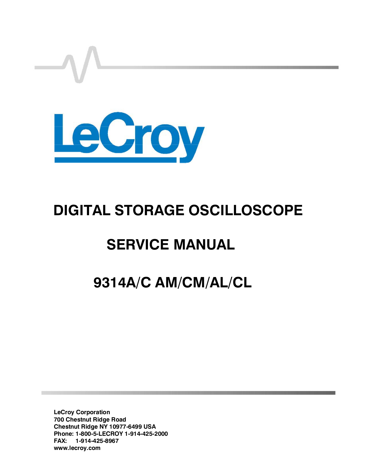 Lecroy 9314ax, 9314 cx schematic