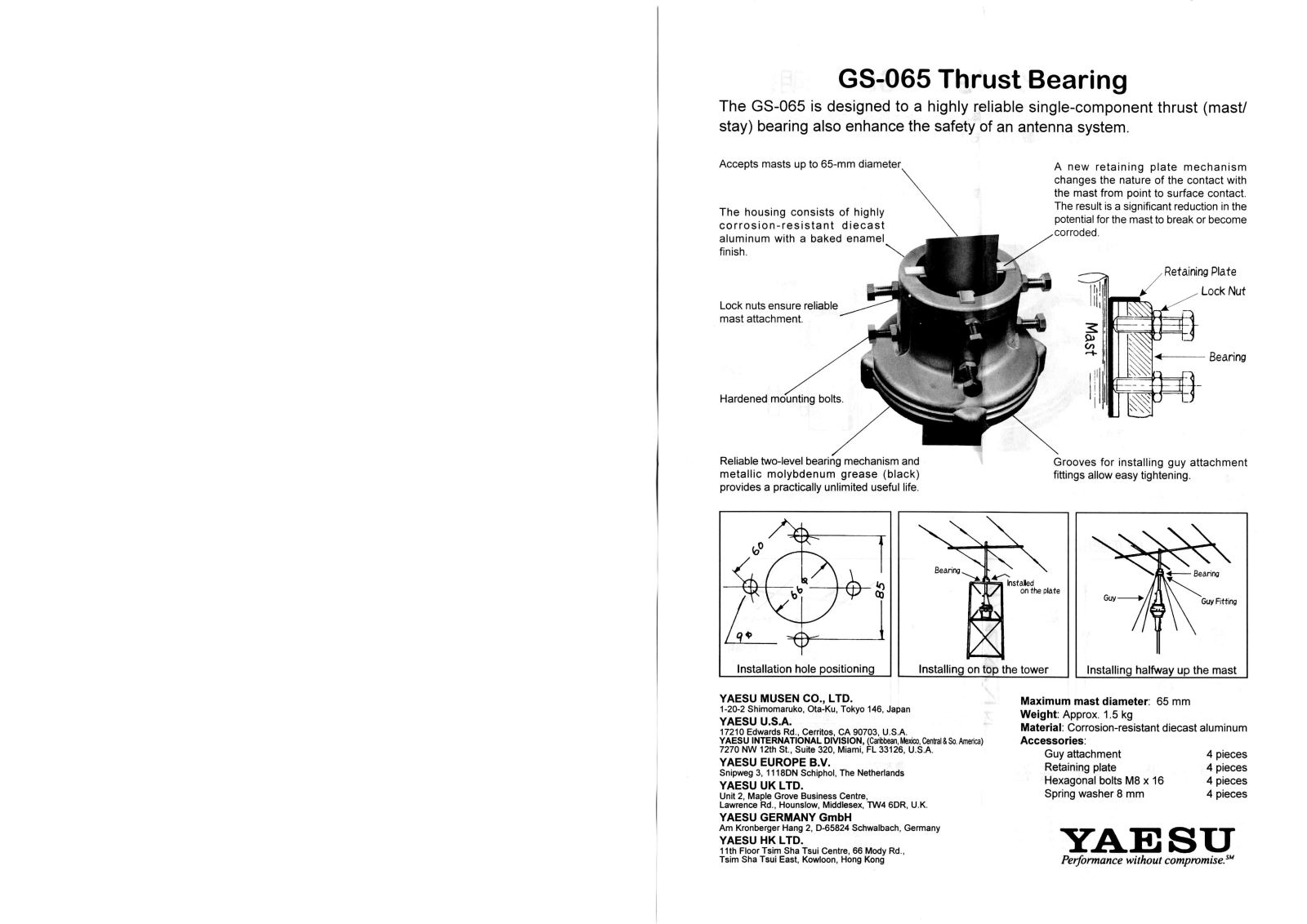 Yaesu GS-065 User Manual