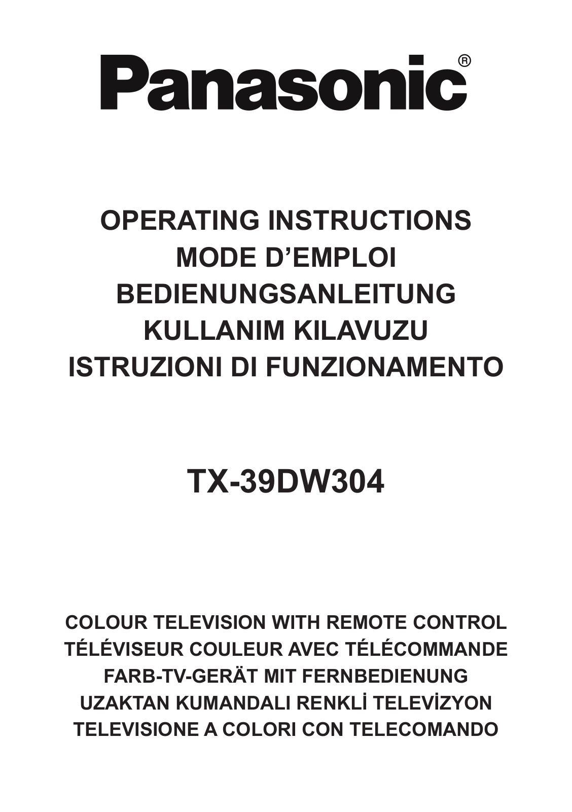 PANASONIC TX-39DW304 User Manual