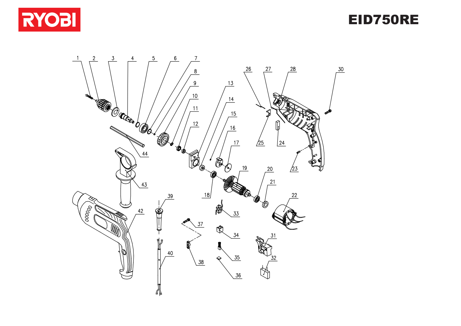 Ryobi EID750RE User Manual