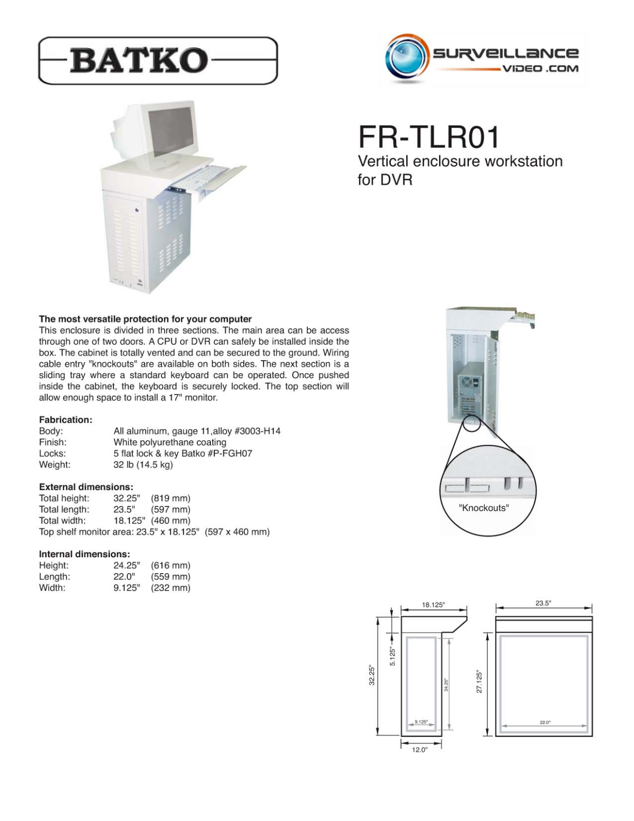 Batko FR-TLR01 Specsheet