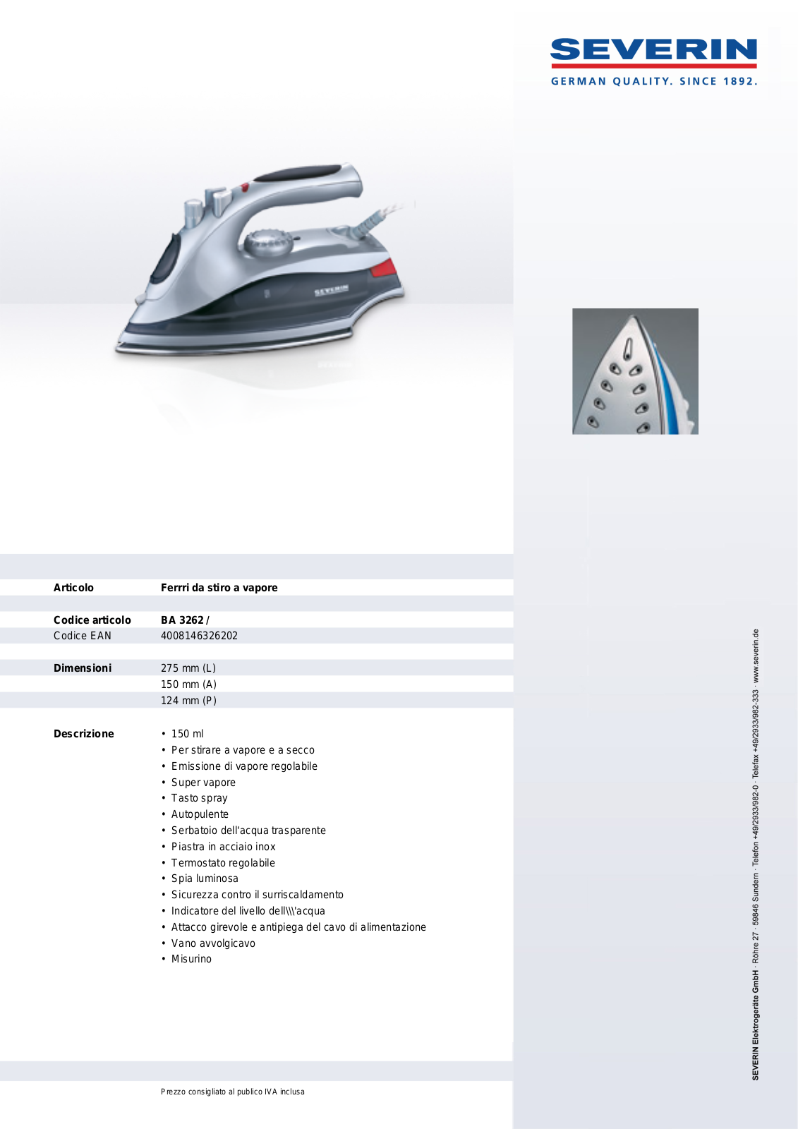 Severin BA 3262 User Manual