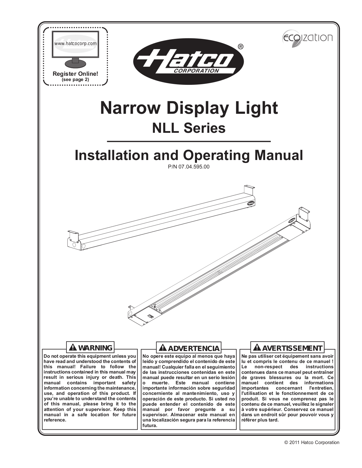 Hatco NLL-48 Installation Manual