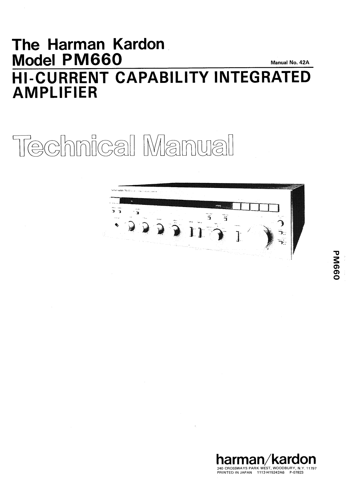 Harman Kardon PM-660 Service manual