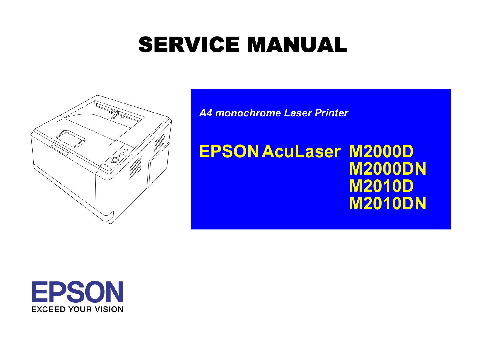 Epson AcuLaser M2000, AcuLaser M2010 Service Manual