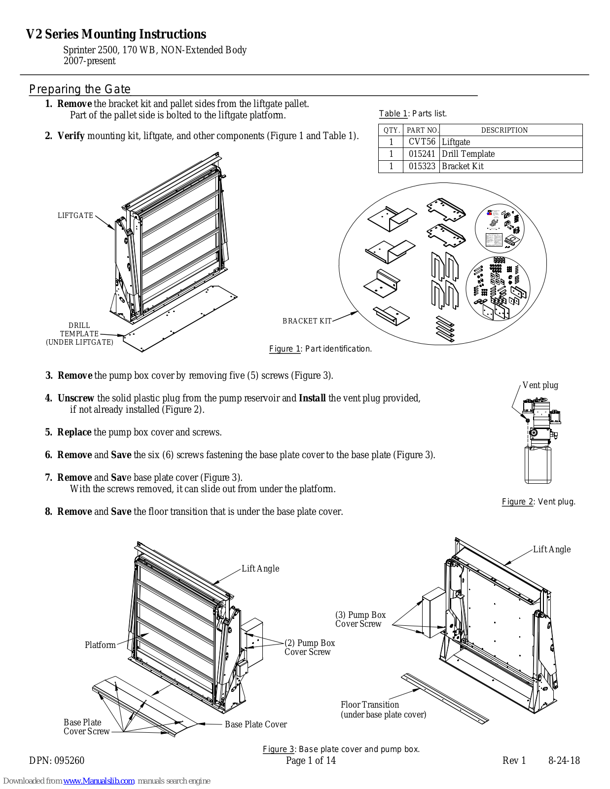 Tommy Gate V2 Series Mounting Instructions - ManualMachine.com