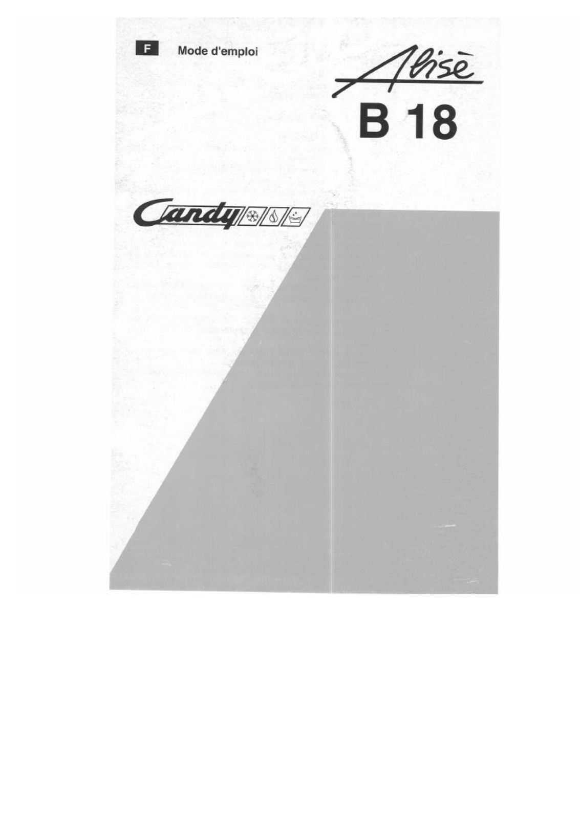 Candy ALISE B 18 User Manual