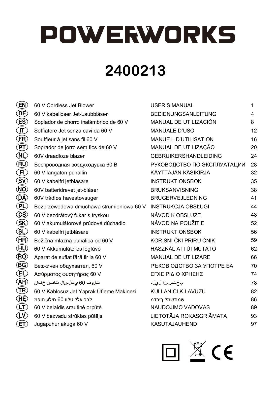 Powerworks 2400213 User guide - ManualMachine.com