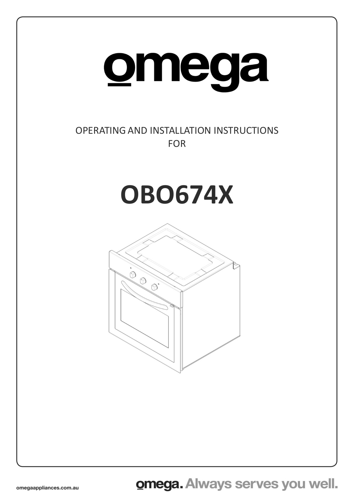 Omega Altise OBO674X User Manual