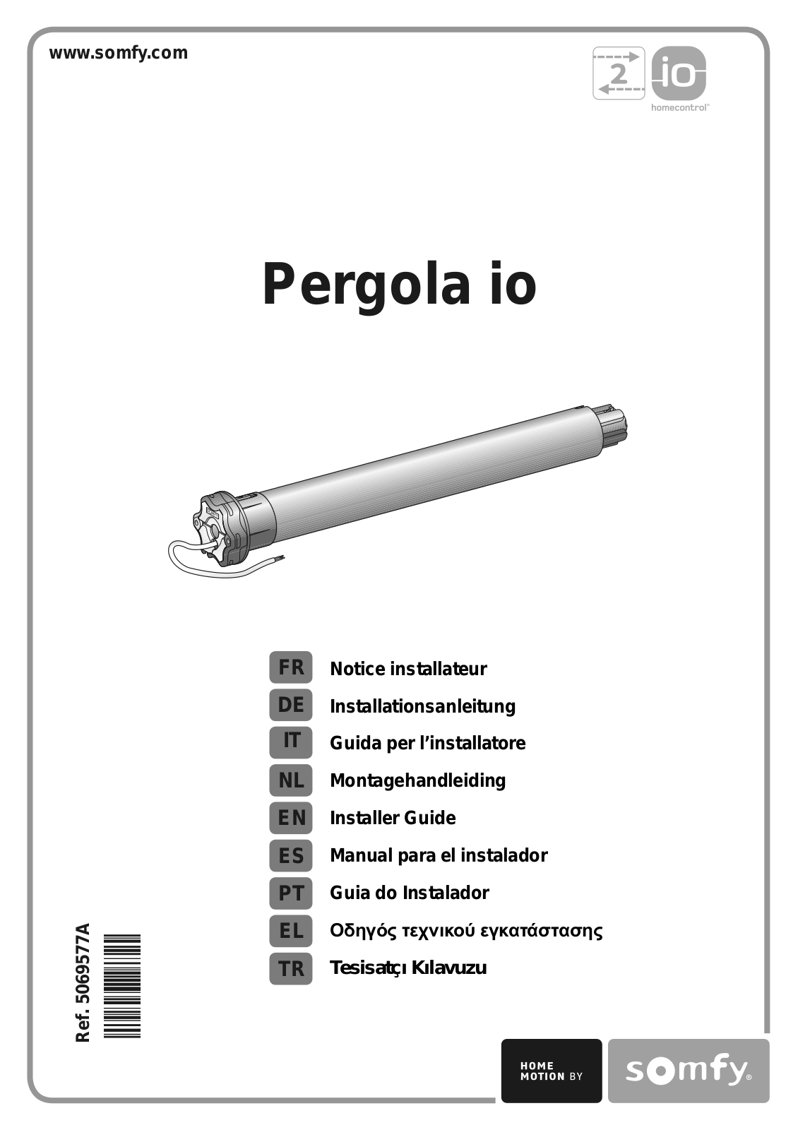 SOMFY Pergola io Installer's Manual