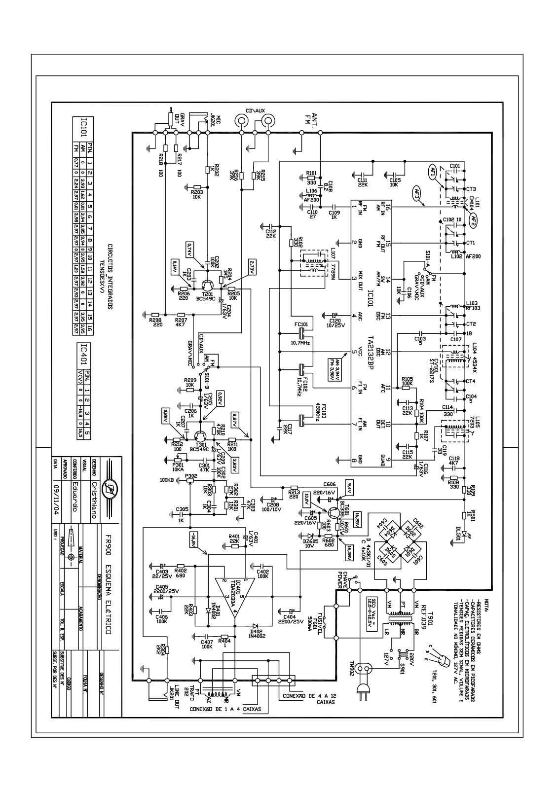 FRAHM FR900 Schematic