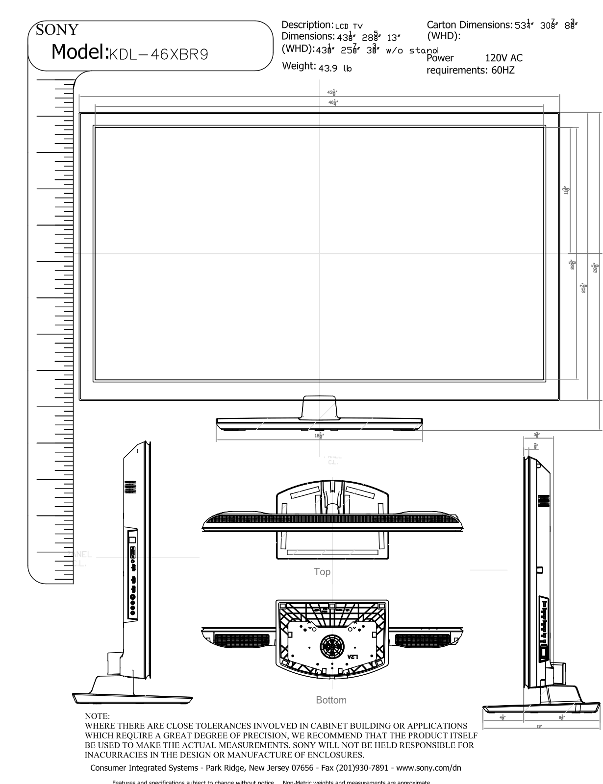 Sony KDL-46XBR9 SCHEMATICS