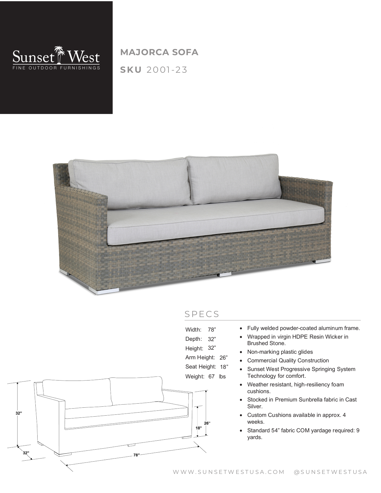 Sunset West XSW10011 Specifications - ManualMachine.com