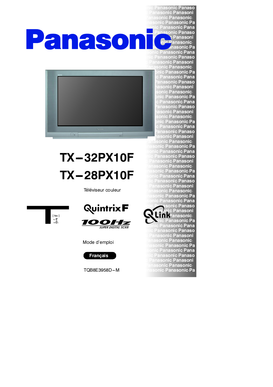 PANASONIC TX-32PX10F, TX-28PX10F User Manual