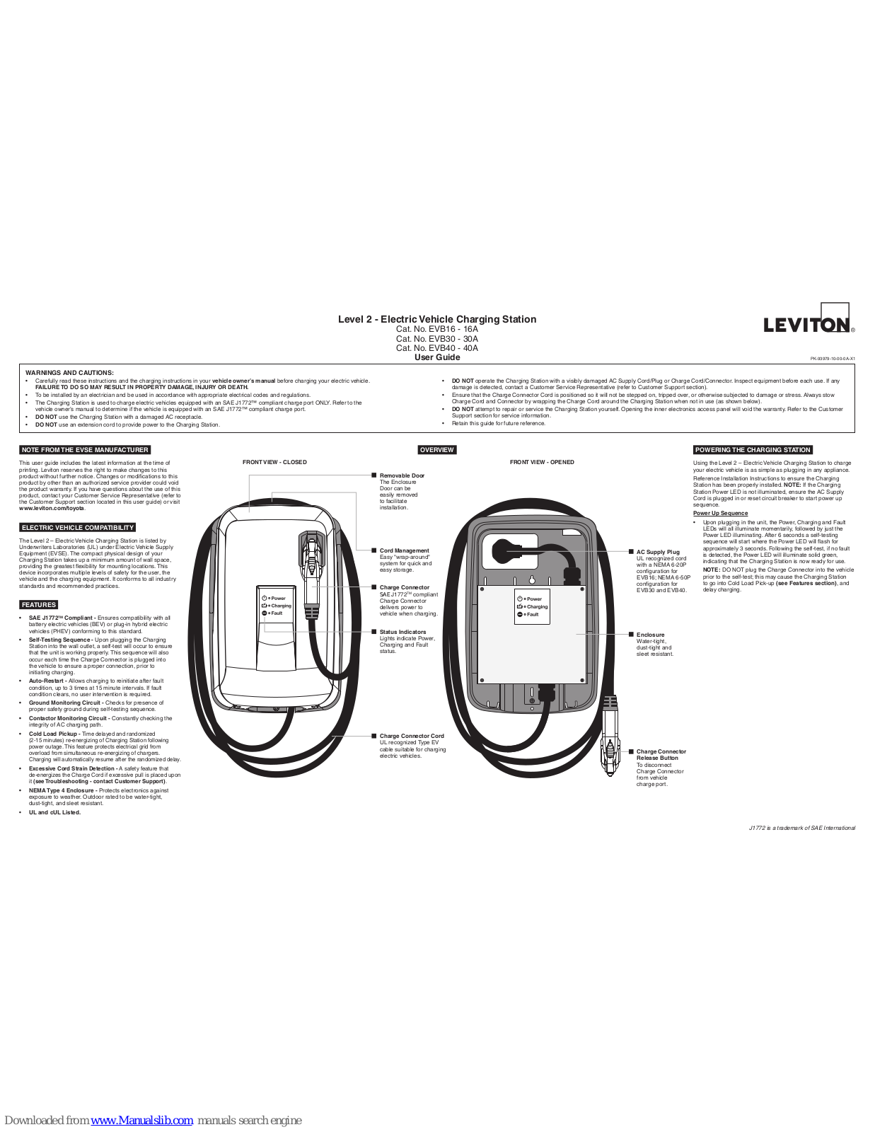 Leviton EVB16, EVB40, EVB30 User Manual - ManualMachine.com