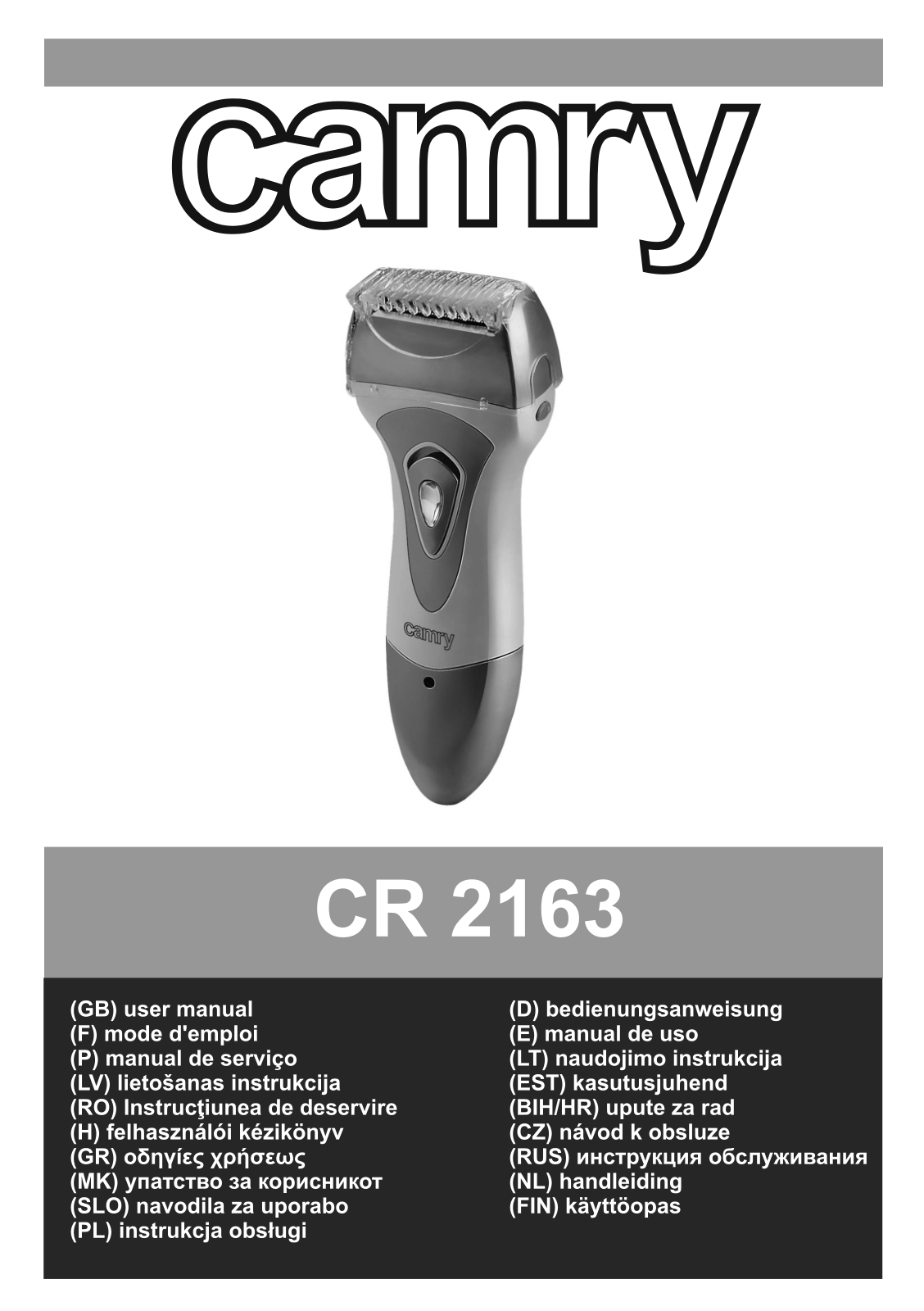 Camry CR 2163 operation manual