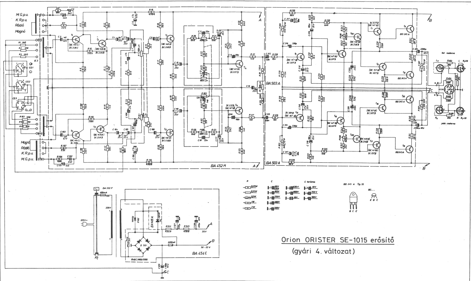 Orion SE-1015 Schematic