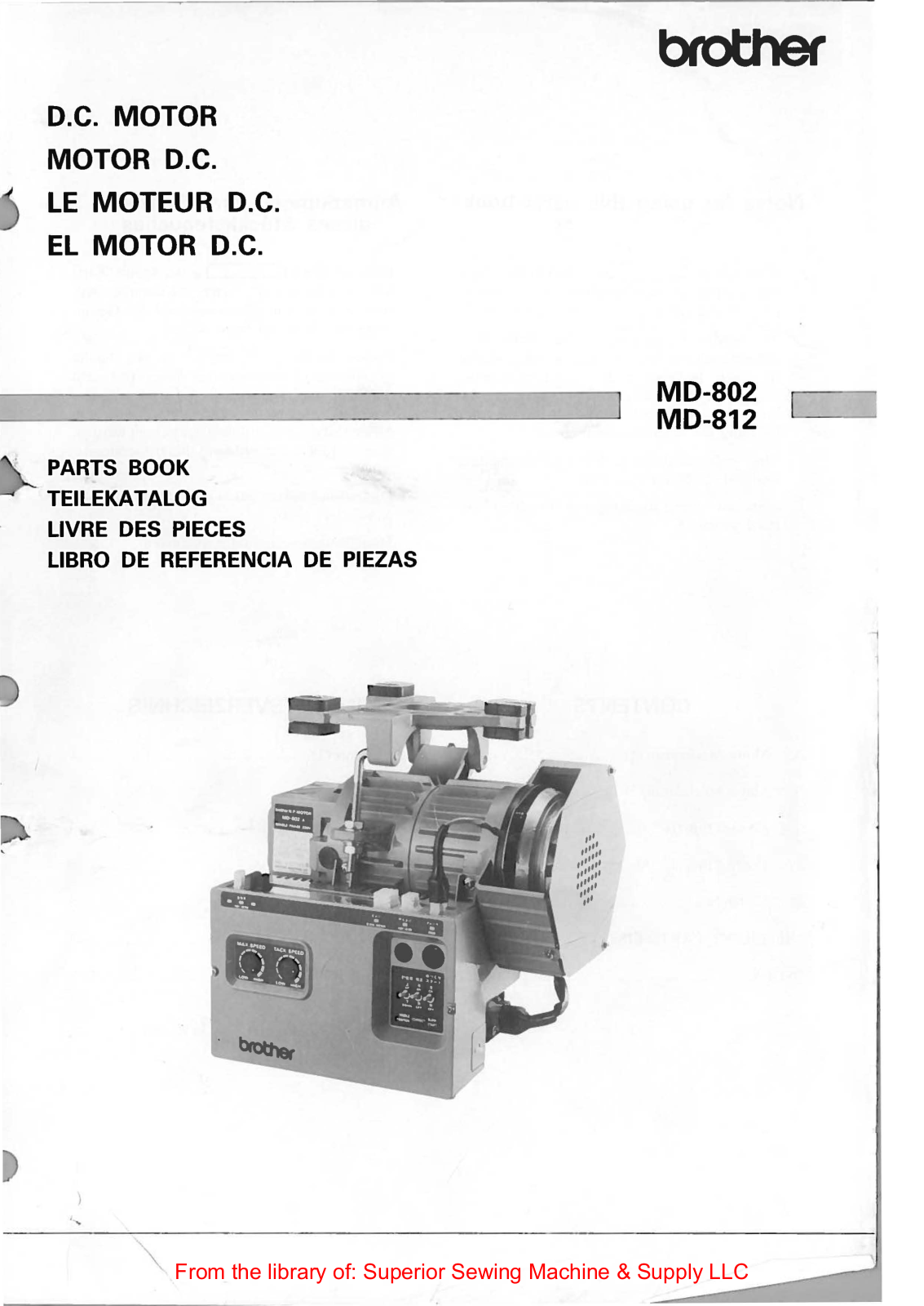 Brother MD-802, MD-812 User Manual - ManualMachine.com
