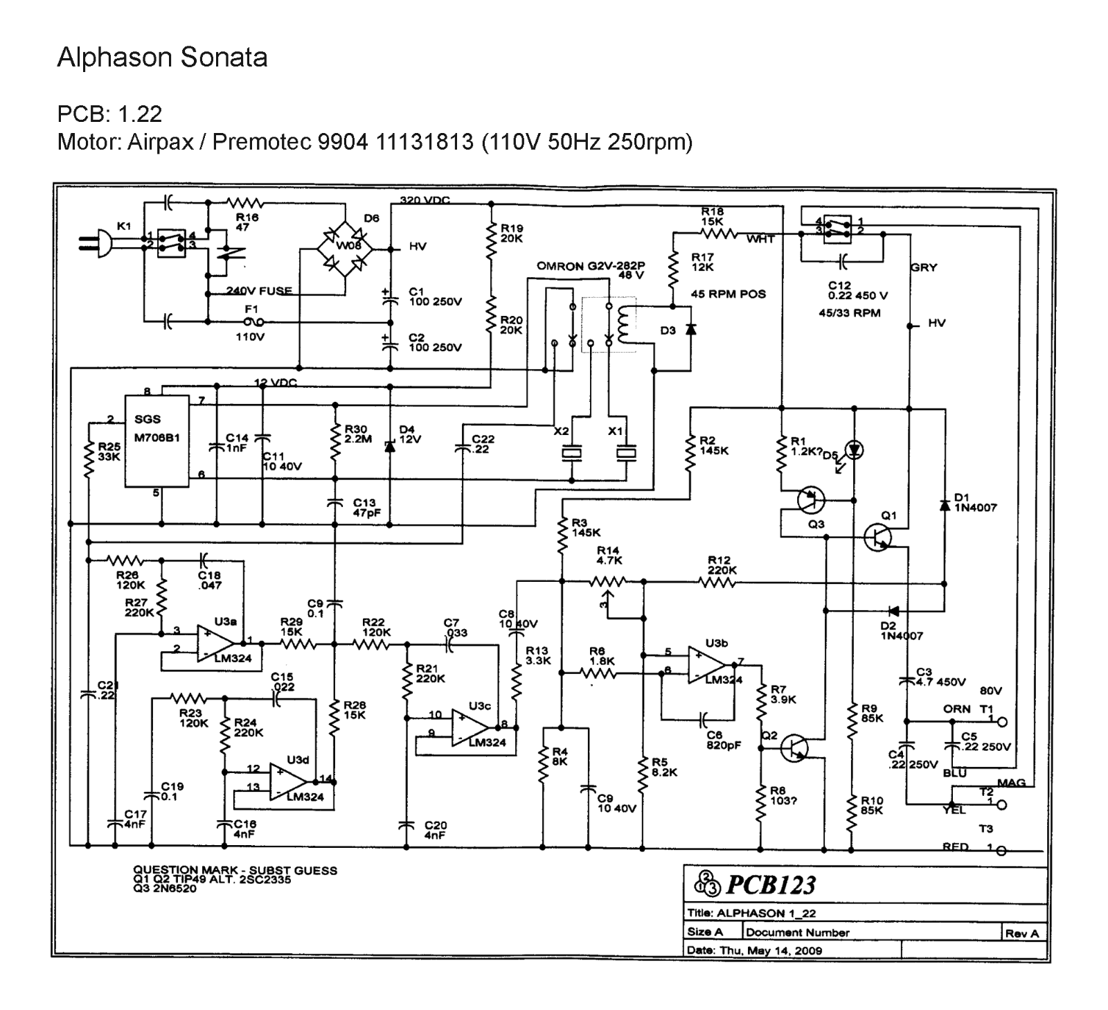 Alphason Sonata Schematic