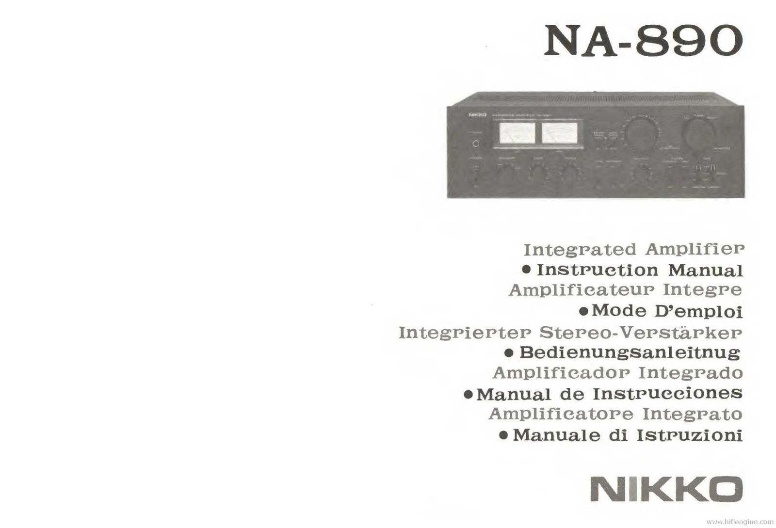 Nikko NA-890 Owners Manual