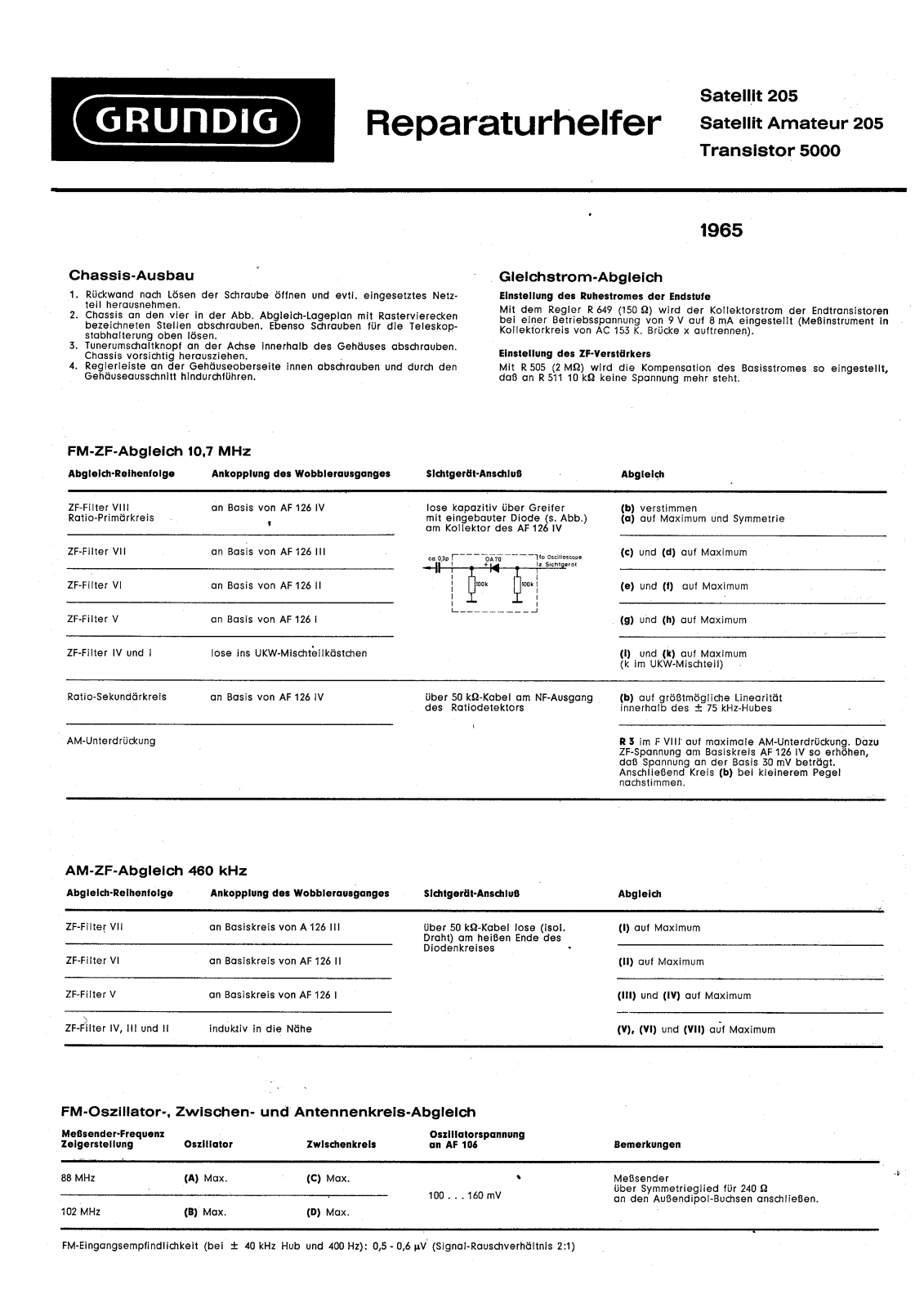 Grundig Satellit-205 Service Manual