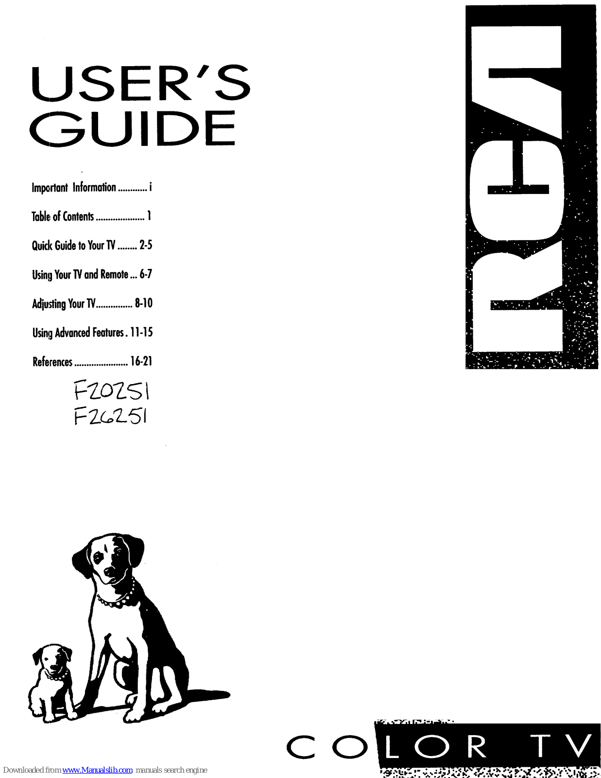 RCA F20251, F26251 User Manual - ManualMachine.com