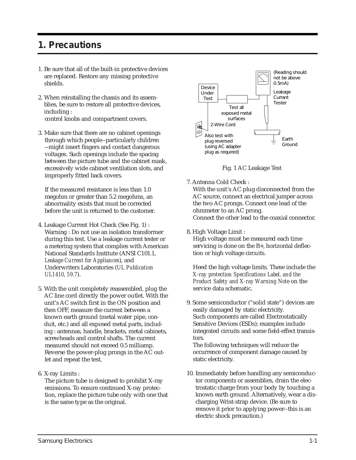 SAMSUNG VP_L550XEO2.1.16 Service Manual