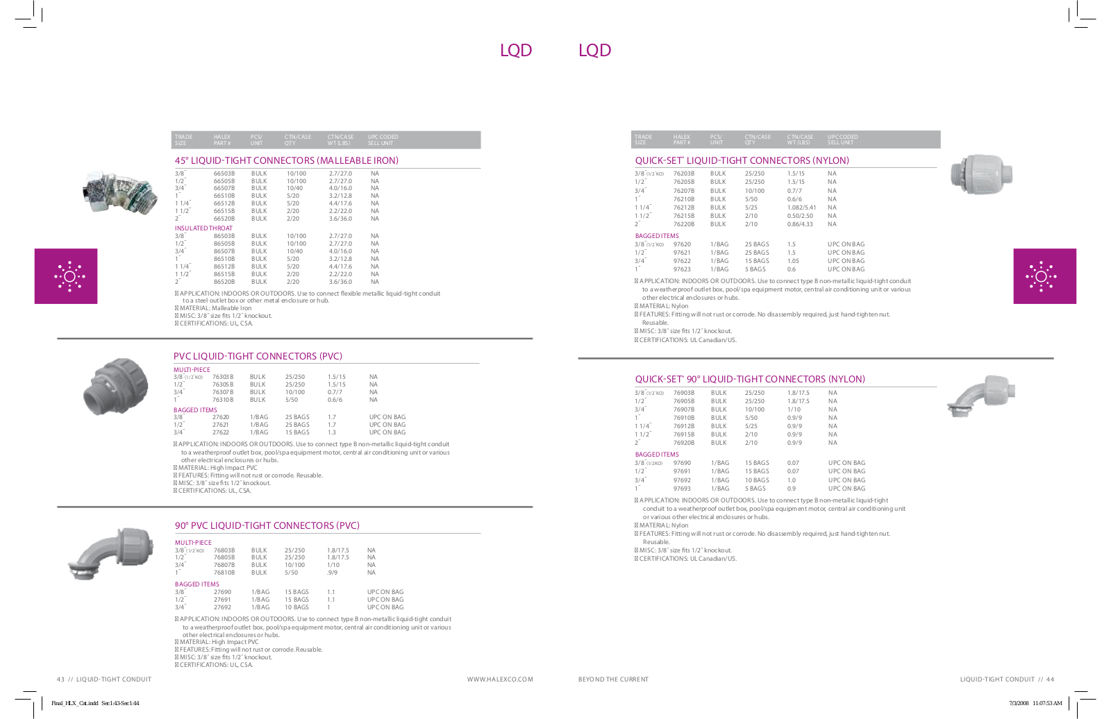 Halex LQD Catalog Page